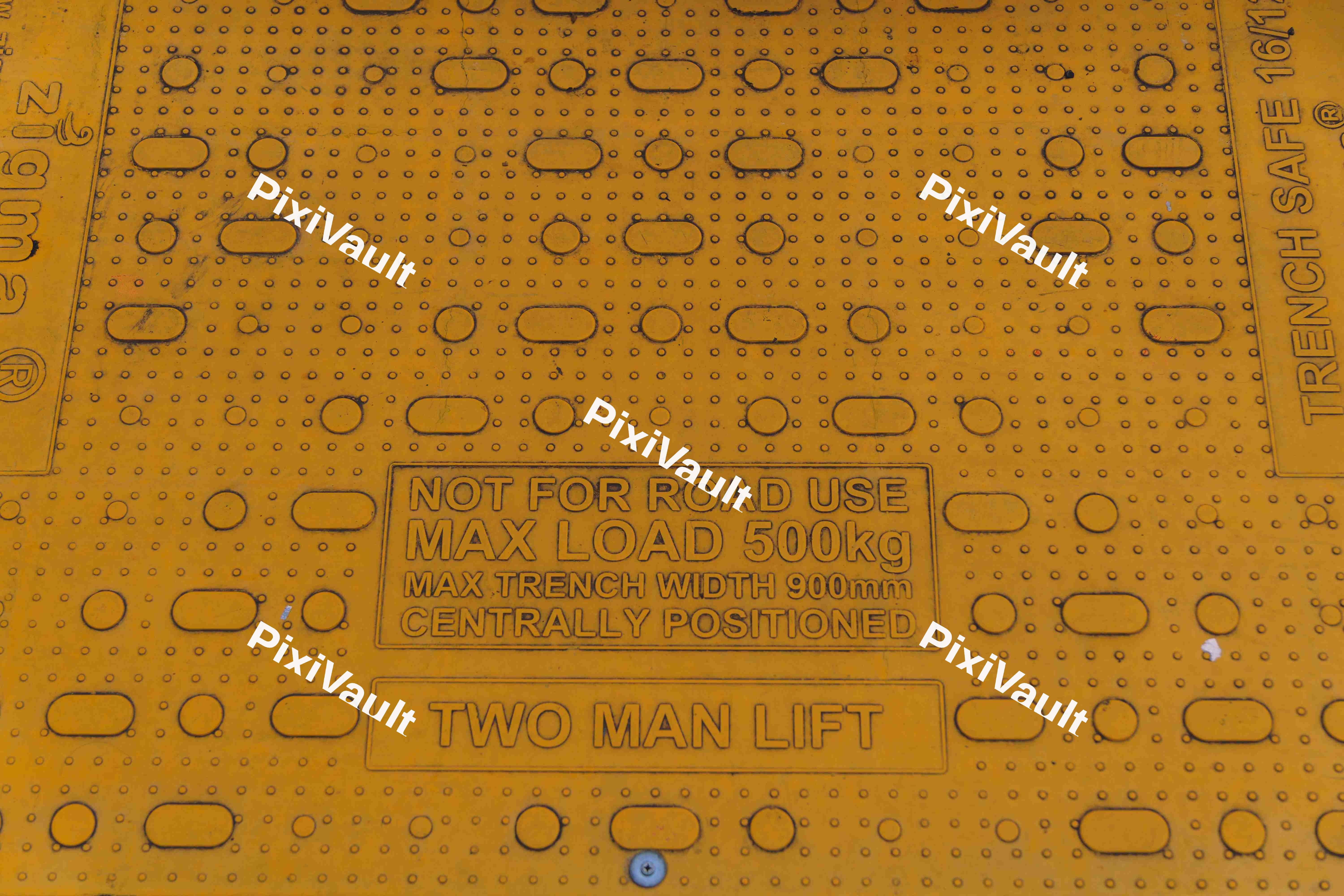 Safety Grid On The Pavement